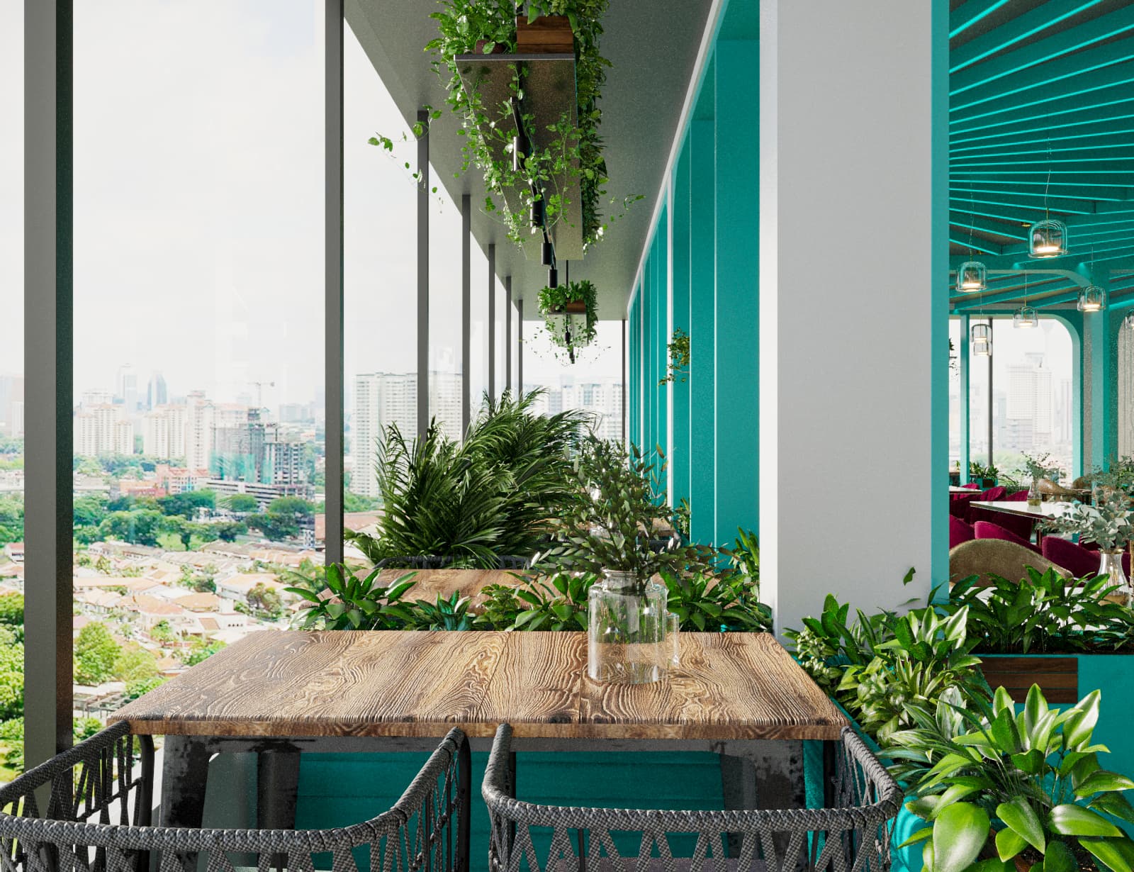 The Turquoise Skyline Lounge